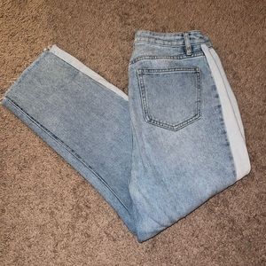 pacsun two tone mom jeans